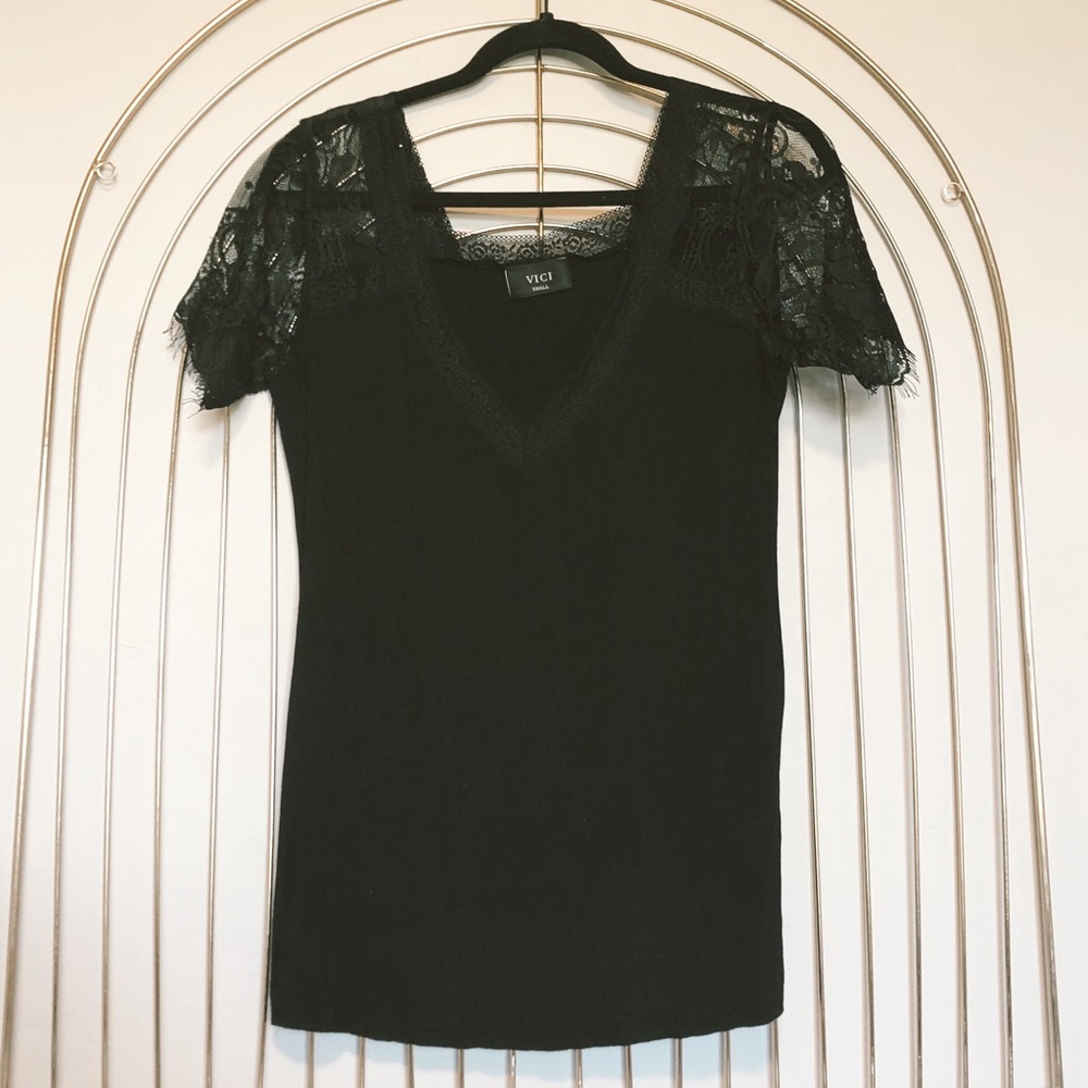 NWOT! Lace V-Neck Shirt